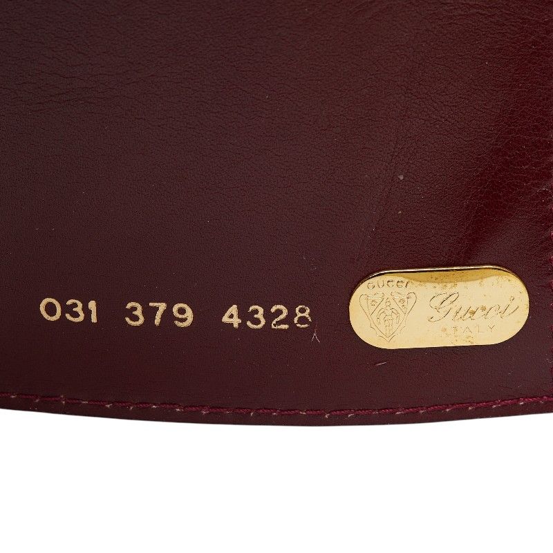 Gucci 031 379 Wine Red Gold Leather — view 7