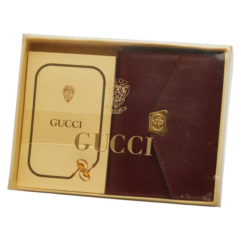 Gucci 031 379 Wine Red Gold Leather — view 9