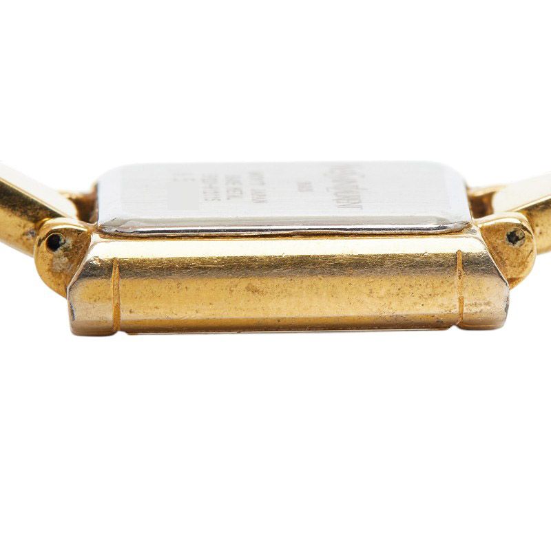 Saint Laurent Bangle Watch Shell Dial Plated Bracelet — view 6