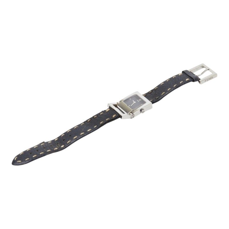 Fendi Orologi Stainless Steel Leather Belt — view 7