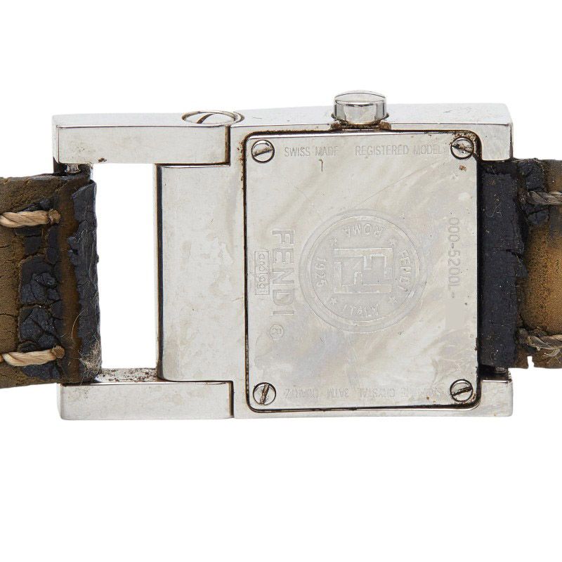 Fendi Orologi Stainless Steel Leather Belt — view 4