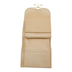Celine Triomphe Small Flap Wallet Beige Leather — view 7