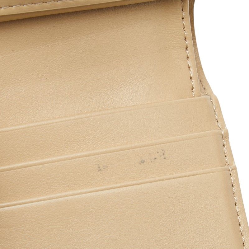 Celine Triomphe Small Flap Wallet Beige Leather — view 8