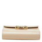Celine Triomphe Small Flap Wallet Beige Leather — view 3