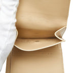 Celine Triomphe Small Flap Wallet Beige Leather — view 6