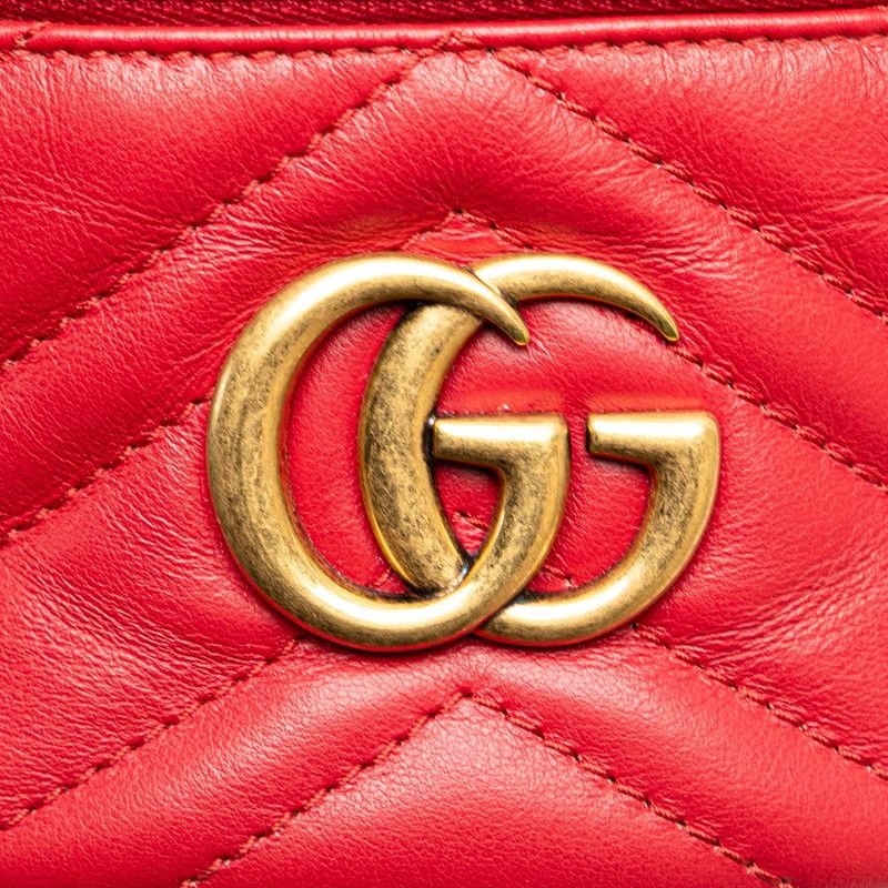 Gucci GG Marmont Backpack Vanity Red Leather — view 4