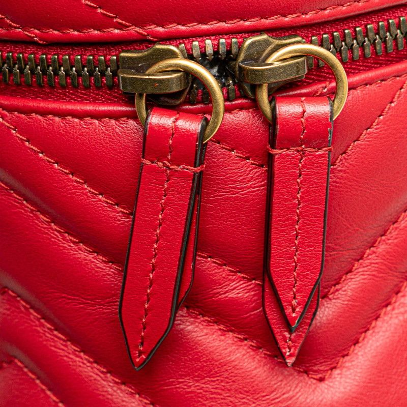 Gucci GG Marmont Backpack Vanity Red Leather — view 5