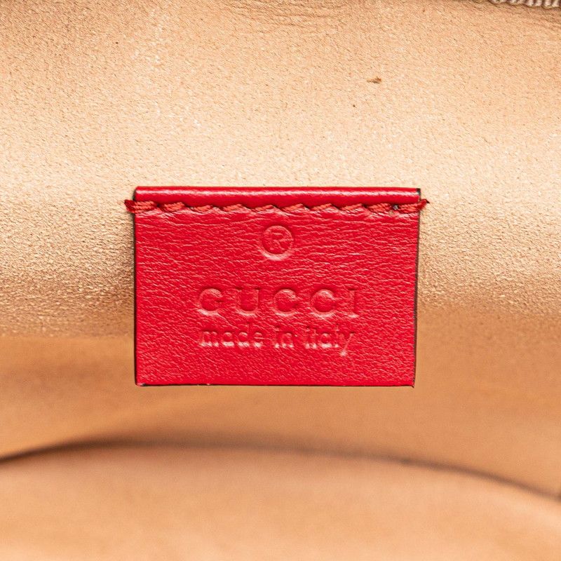 Gucci GG Marmont Backpack Vanity Red Leather — view 9