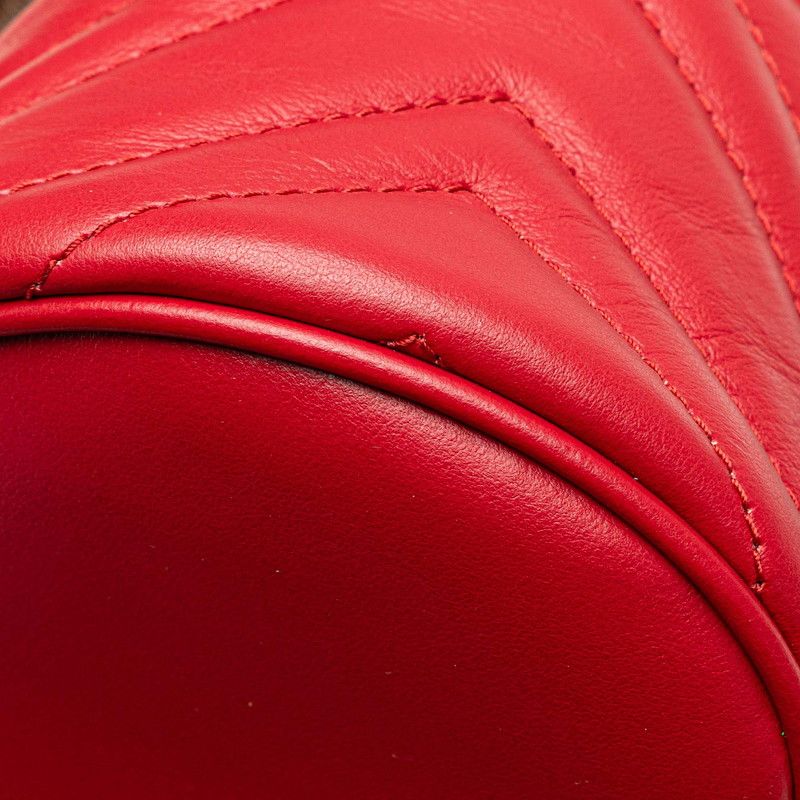 Gucci GG Marmont Backpack Vanity Red Leather — view 6
