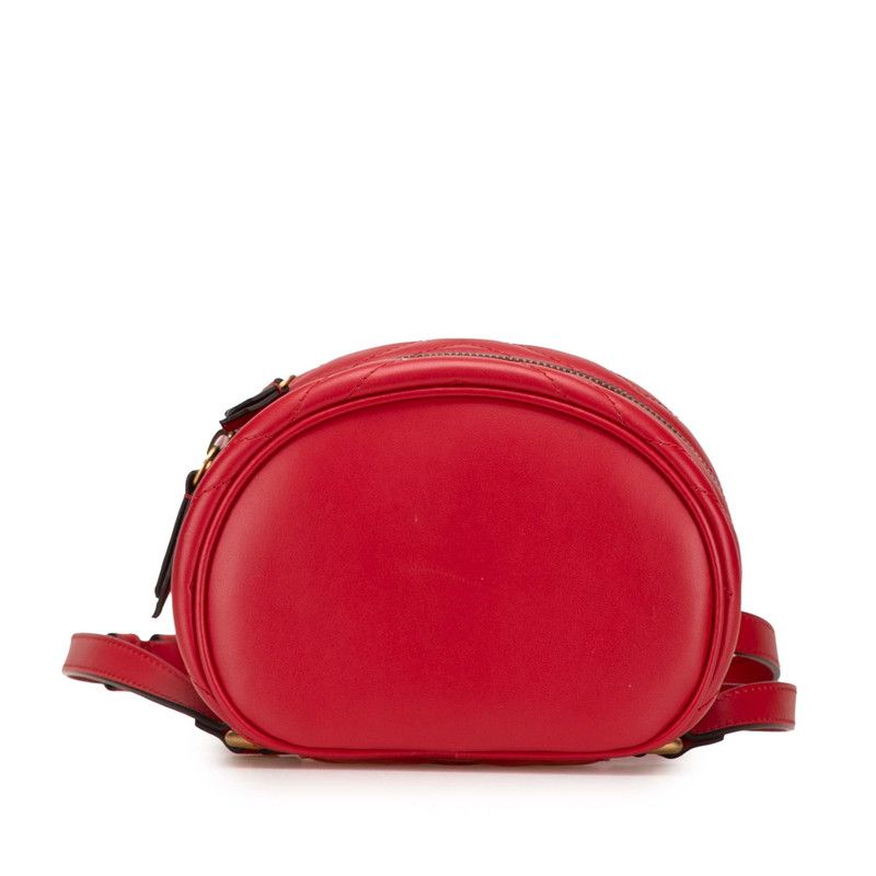 Gucci GG Marmont Backpack Vanity Red Leather — view 3