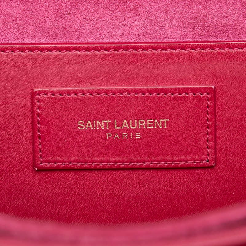 Saint Laurent Classic Lou Crossbody Shoulder Bag Pink Leather — view 8