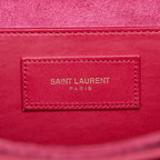 Saint Laurent Classic Lou Crossbody Shoulder Bag Pink Leather — view 8