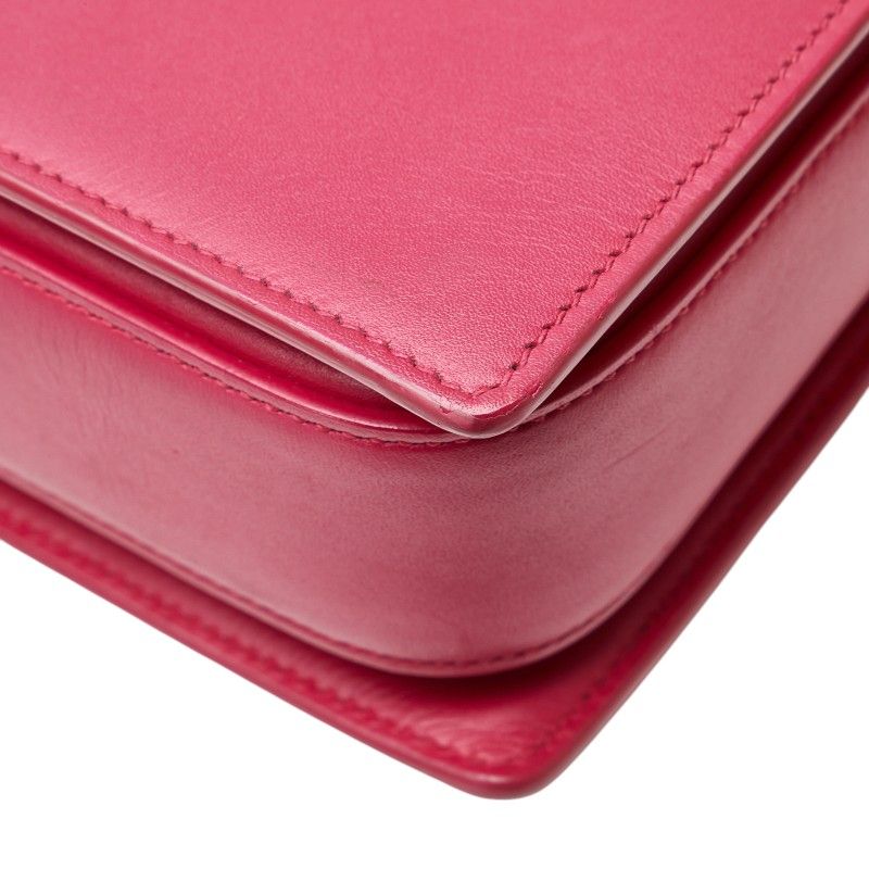 Saint Laurent Classic Lou Crossbody Shoulder Bag Pink Leather — view 4