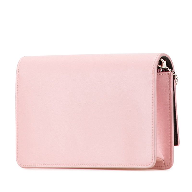 Fendi Hypnotize Chain Shoulder Bag Wallet Pink Multicolor Leather — view 2