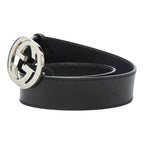 Gucci Interlocking Belt 32 Black Leather — view 2