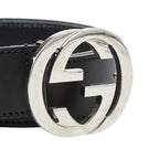 Gucci Interlocking Belt 32 Black Leather — view 4