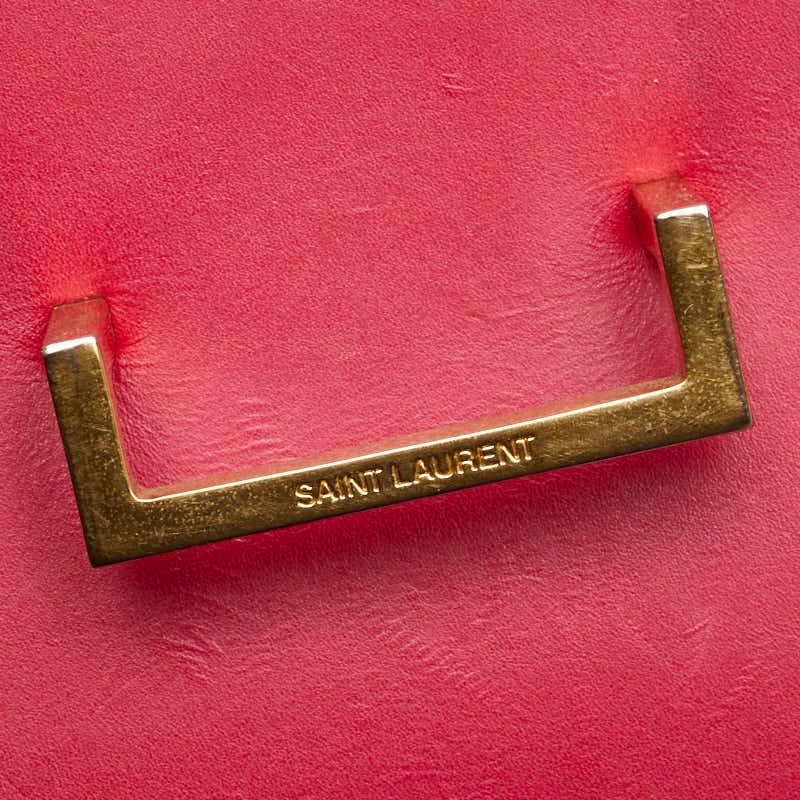 Saint Laurent Classic Lou Crossbody Shoulder Bag Pink Leather — view 5