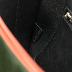 Celine Diamond Clutch Trico Color Shoulder Bag Black Beige Green Leather Calf — view 9