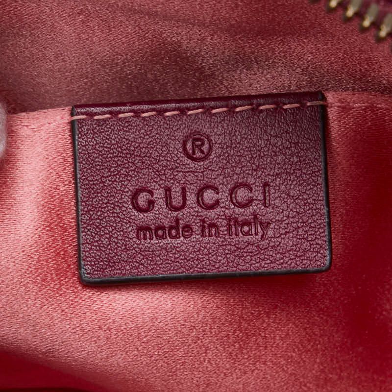 Gucci GG Marmont Quilted Belt Bag Purple Velour Leather — view 9