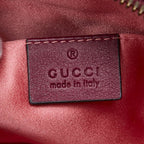Gucci GG Marmont Quilted Belt Bag Purple Velour Leather — view 9