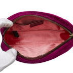 Gucci GG Marmont Quilted Belt Bag Purple Velour Leather — view 8