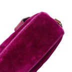Gucci GG Marmont Quilted Belt Bag Purple Velour Leather — view 5