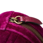 Gucci GG Marmont Quilted Belt Bag Purple Velour Leather — view 7