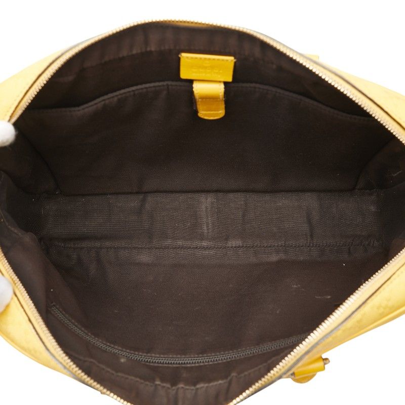 Gucci Diamante Business Shoulder Bag 2-Way Yellow Leather — view 9