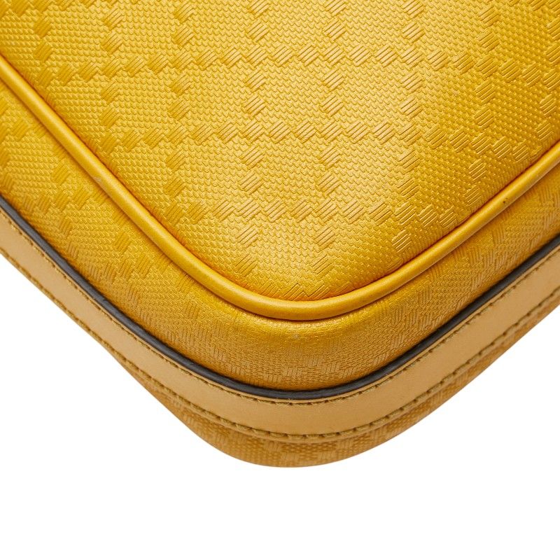 Gucci Diamante Business Shoulder Bag 2-Way Yellow Leather — view 4