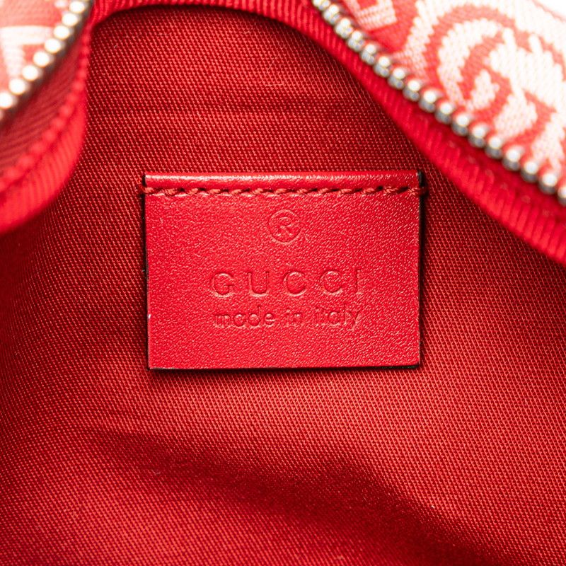 Gucci Children's GG Logo Star Belt Bag Red Canvas Leather — view 9