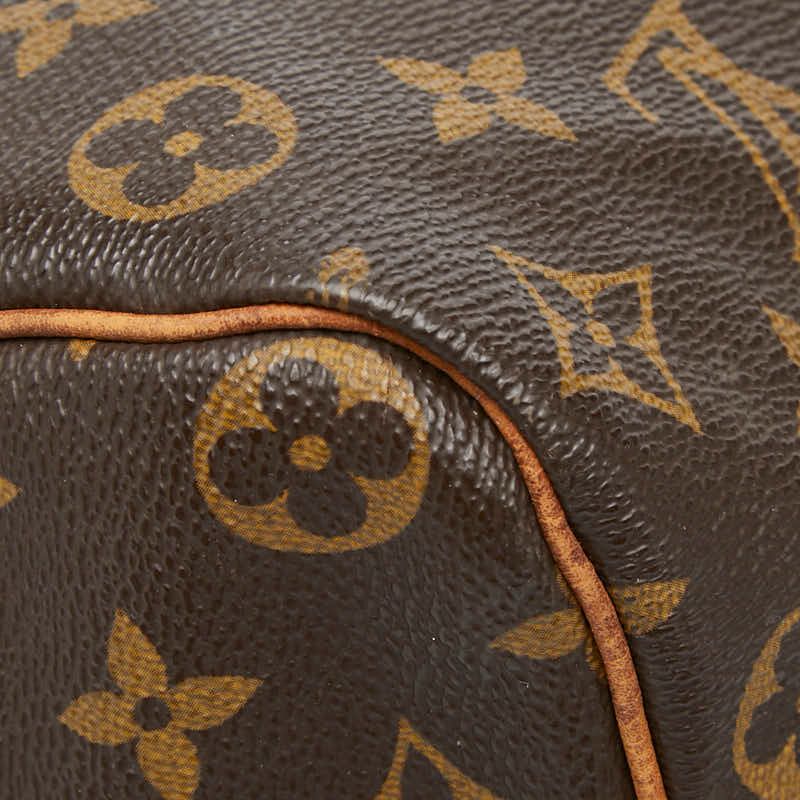 Louis Vuitton Monogram Speedy 35 Boston Bag Brown Leather — view 6