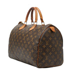 Louis Vuitton Monogram Speedy 35 Boston Bag Brown Leather — view 2