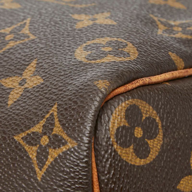 Louis Vuitton Monogram Speedy 35 Boston Bag Brown Leather — view 5