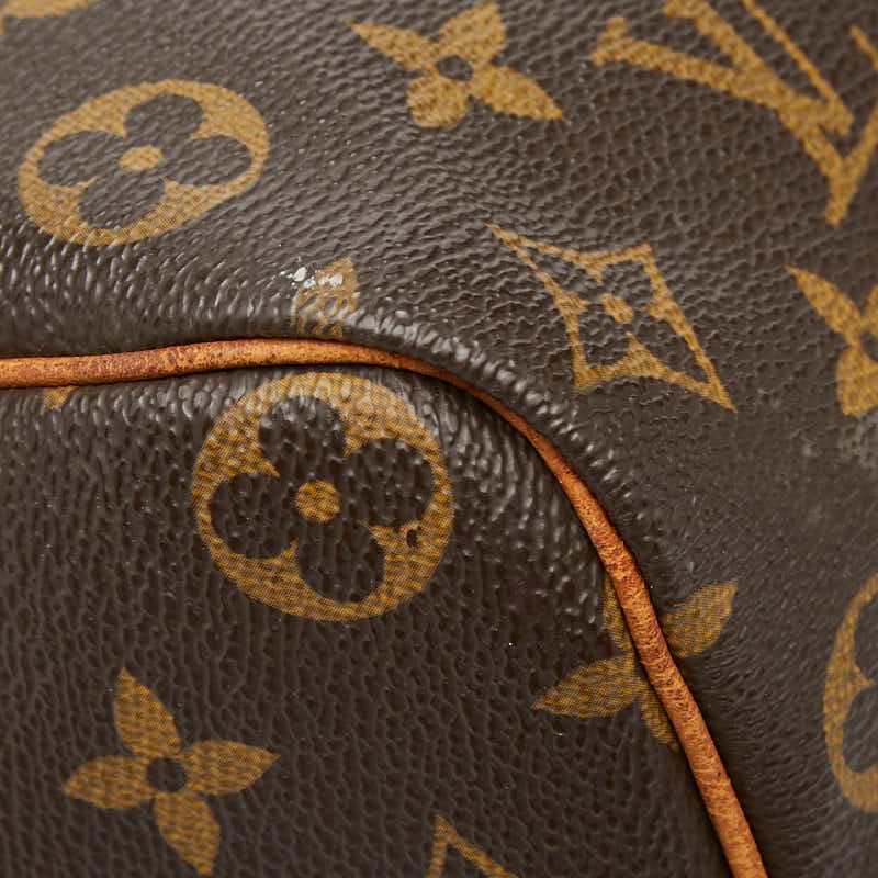 Louis Vuitton Monogram Speedy 35 Boston Bag Brown Leather — view 4