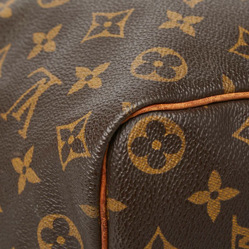 Louis Vuitton Monogram Speedy 35 Boston Bag Brown Leather — view 7