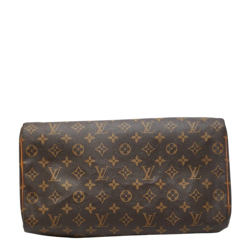 Louis Vuitton Monogram Speedy 35 Boston Bag Brown Leather — view 3