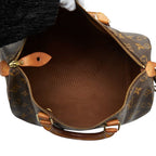 Louis Vuitton Monogram Speedy 35 Boston Bag Brown Leather — view 9