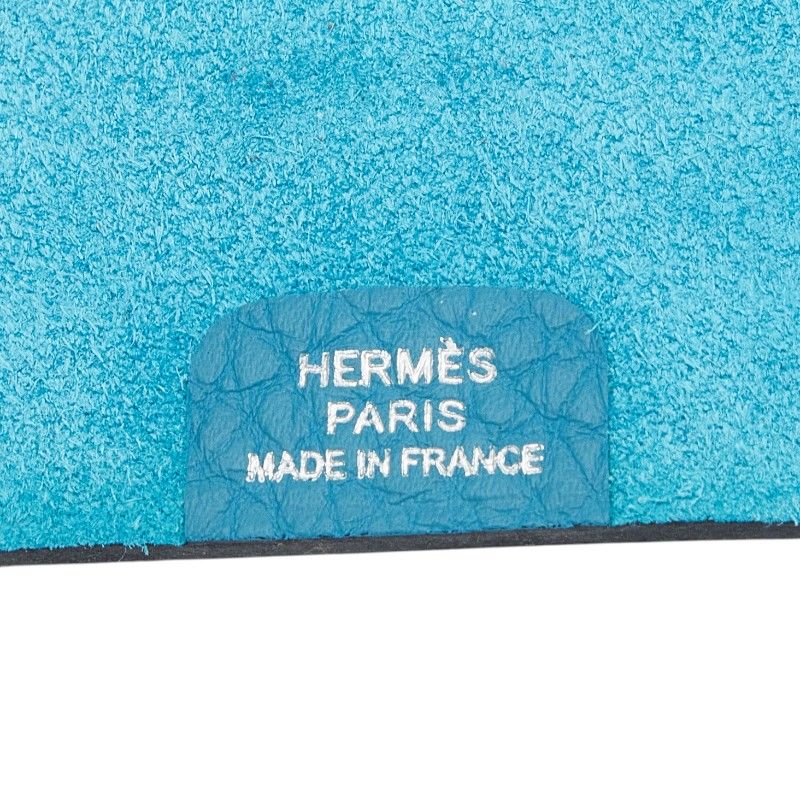 Hermes Ulysse PM Notebook Cover System with Refill Blue Jean Silver Togo Agenda — view 8