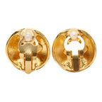 Chanel CC Logo Vintage Earrings Gold Plated — view 3