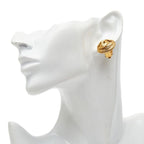 Chanel CC Logo Vintage Earrings Gold Plated — view 5