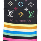 Louis Vuitton Monogram Multicolor Scarf Bandeau Black Silk — view 2
