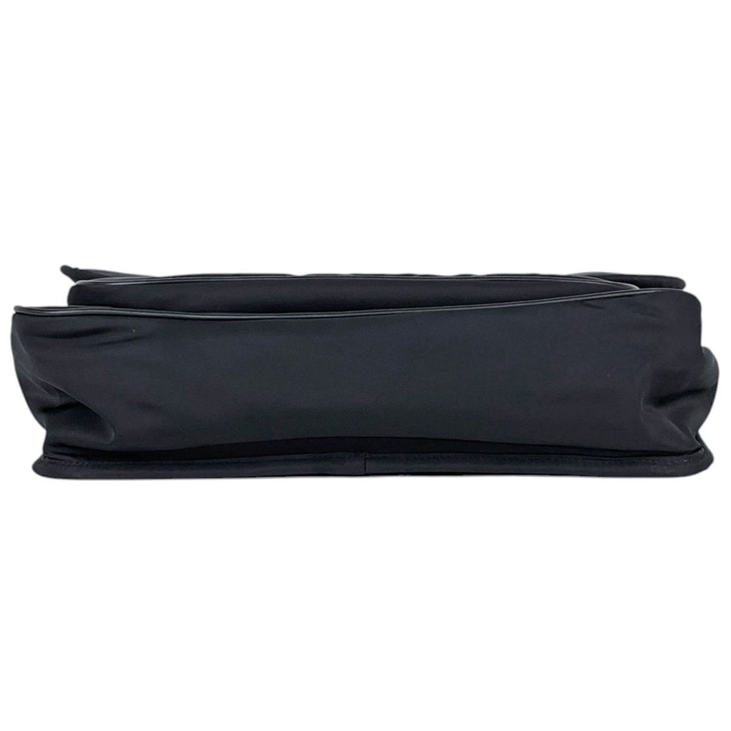 Saint Laurent Yves Logo Shoulder Bag Nylon Black — view 5