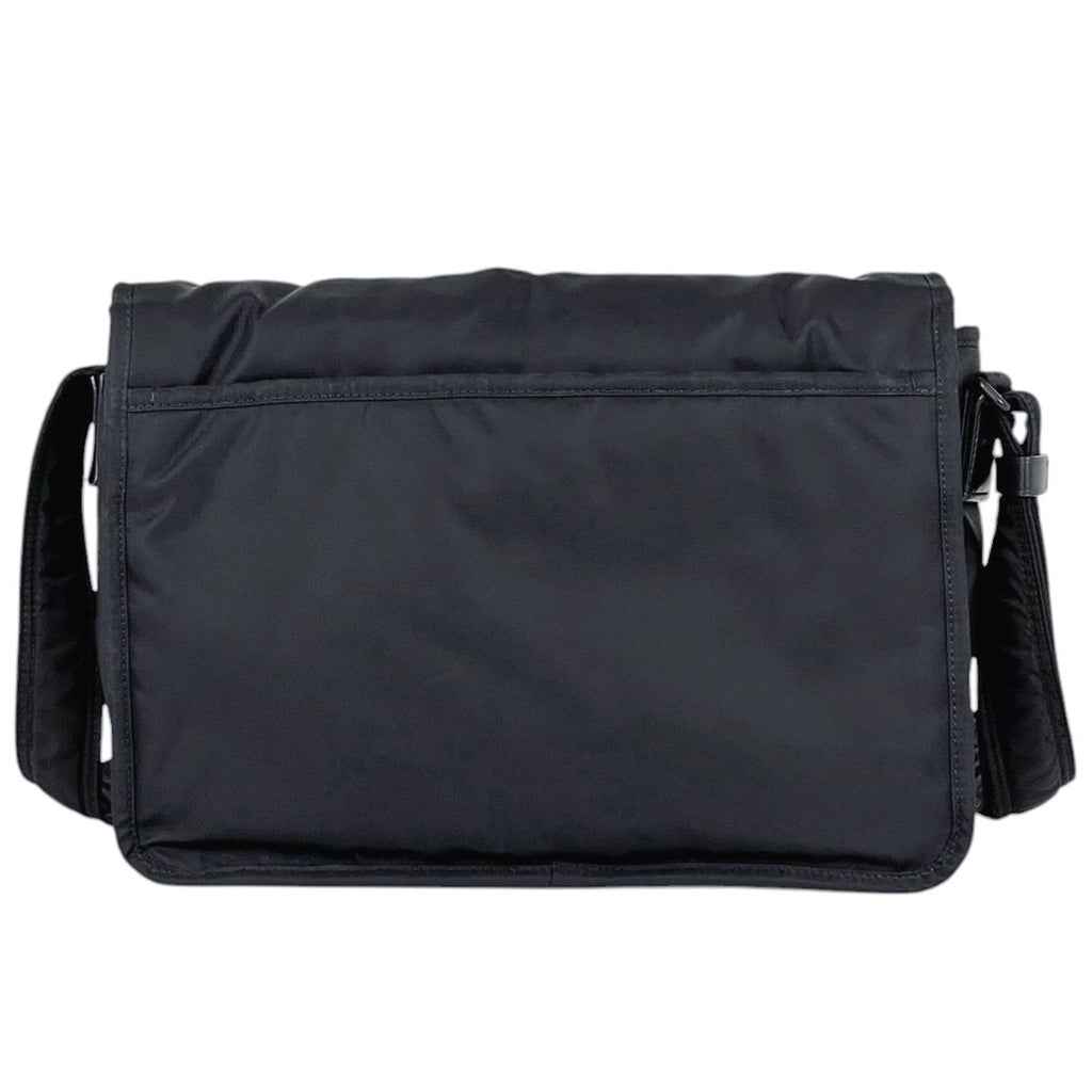 Saint Laurent Yves Logo Shoulder Bag Nylon Black — view 3