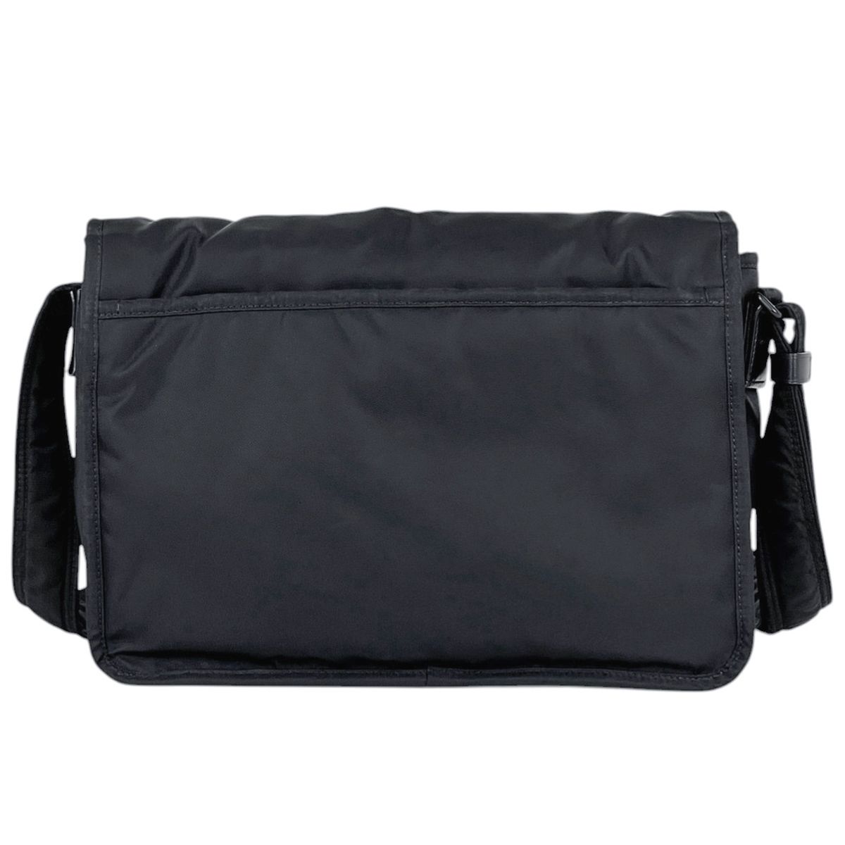 Saint Laurent Yves Logo Shoulder Bag Nylon Black — view 3