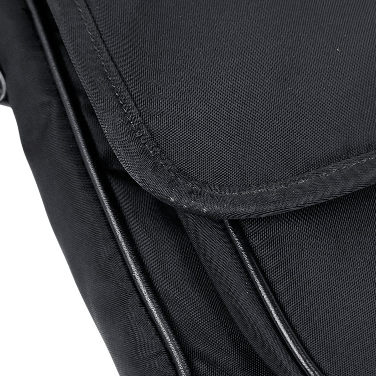 Saint Laurent Yves Logo Shoulder Bag Nylon Black — view 7