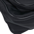 Saint Laurent Yves Logo Shoulder Bag Nylon Black — view 6