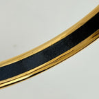 Hermes Enamel PM Bracelet Cloisonne Bangle Black Red — view 4