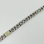 Louis Vuitton LV Mosaic Bracelet Chain Silver Plated — view 2