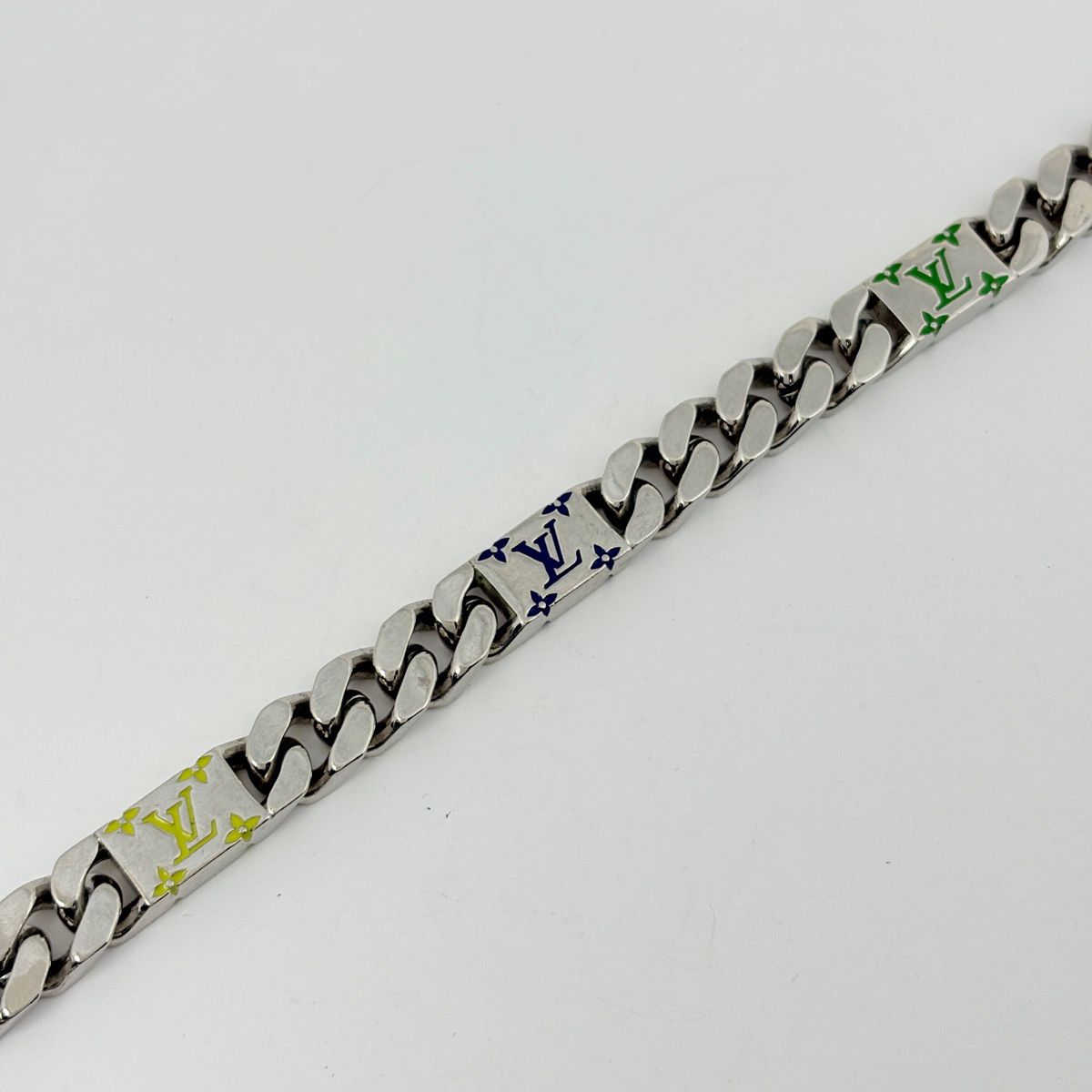 Louis Vuitton LV Mosaic Bracelet Chain Silver Plated — view 2