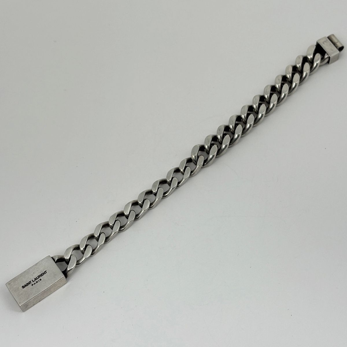 Saint Laurent Logo Chain Bracelet Silver — view 2